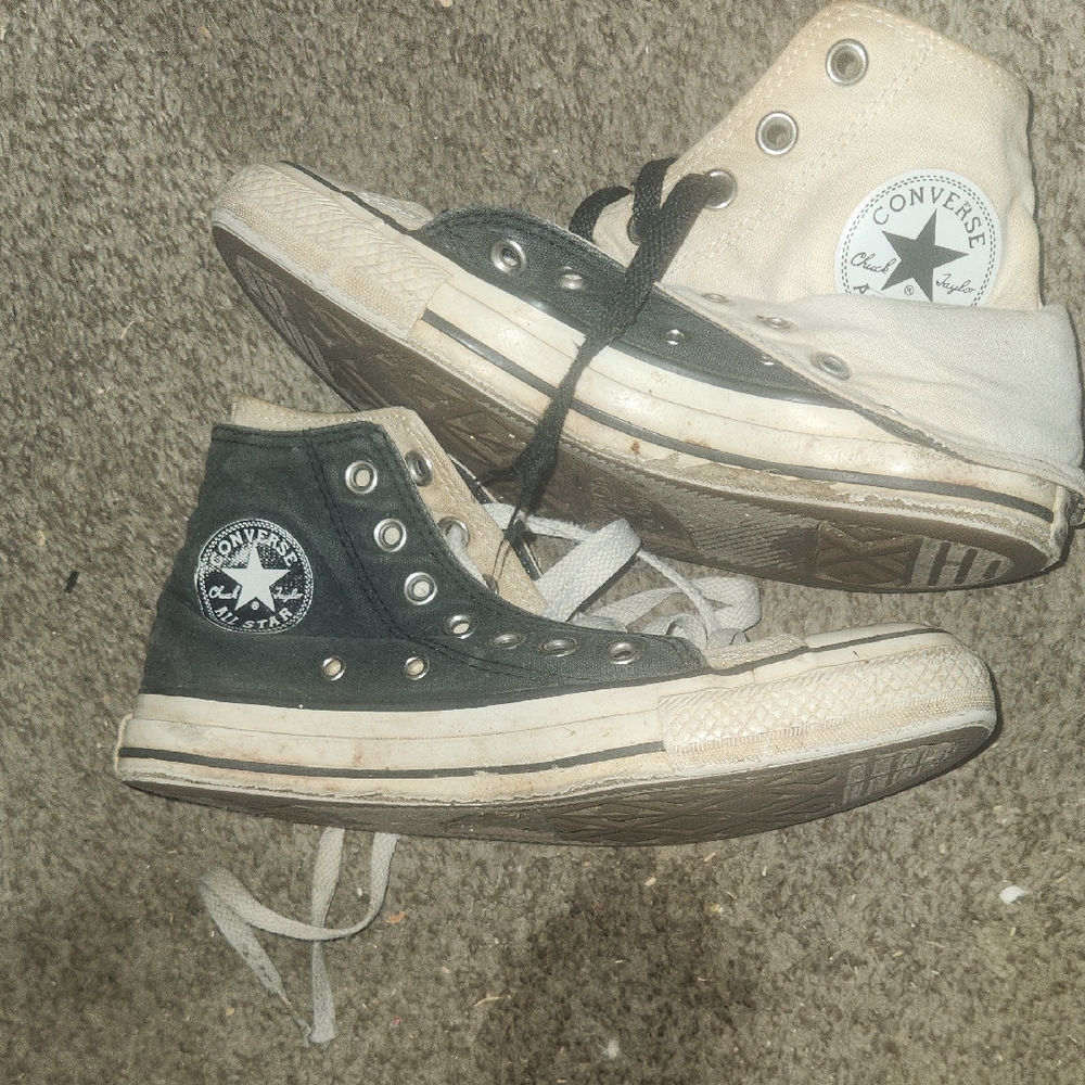 Converse ALL STAR REVERSIBLES Chuck Taylor Kids High-Tops - Black and White